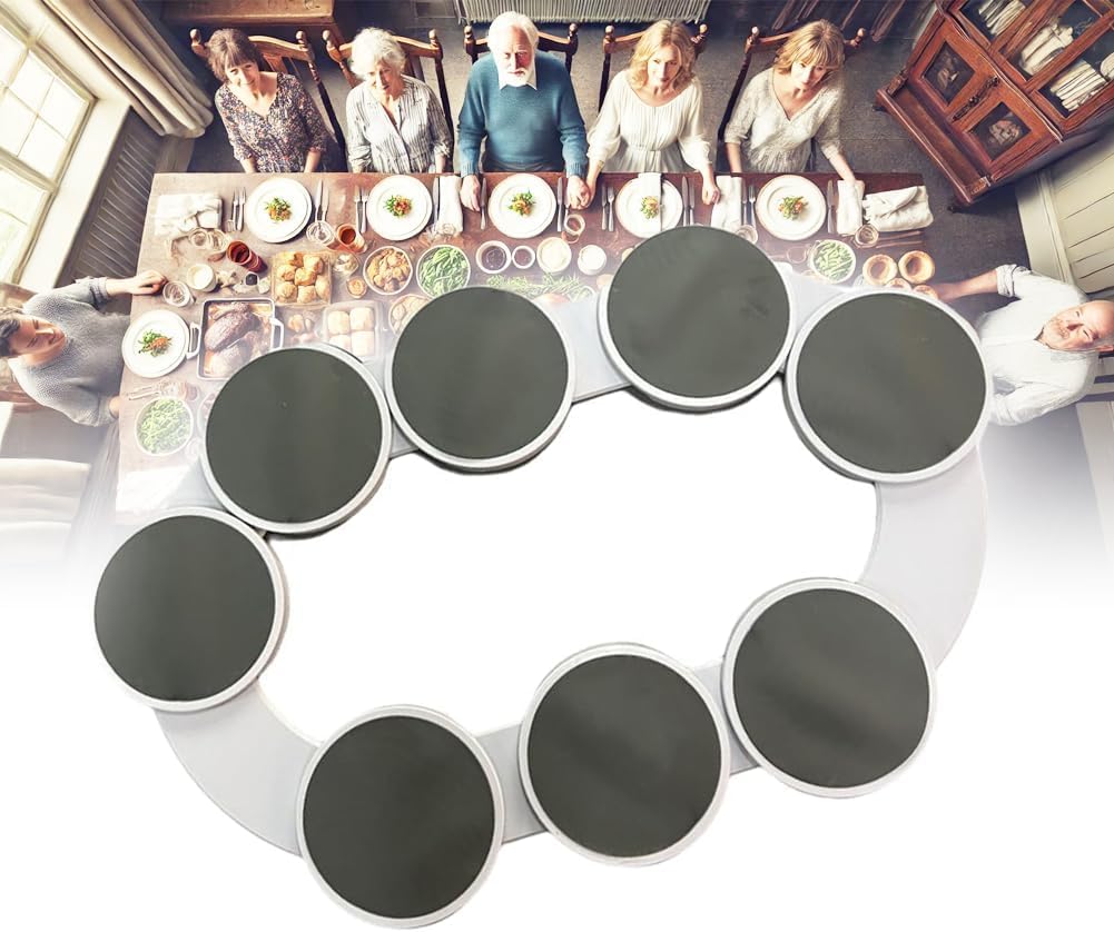 Tocadiscos extensible Lazy Susan para mesa de comedor, antideslizante y resistente al calor, fácil montaje, bandeja de almacenamiento giratoria Lazy Susan, perfecta para comidas familiares, fiestas y