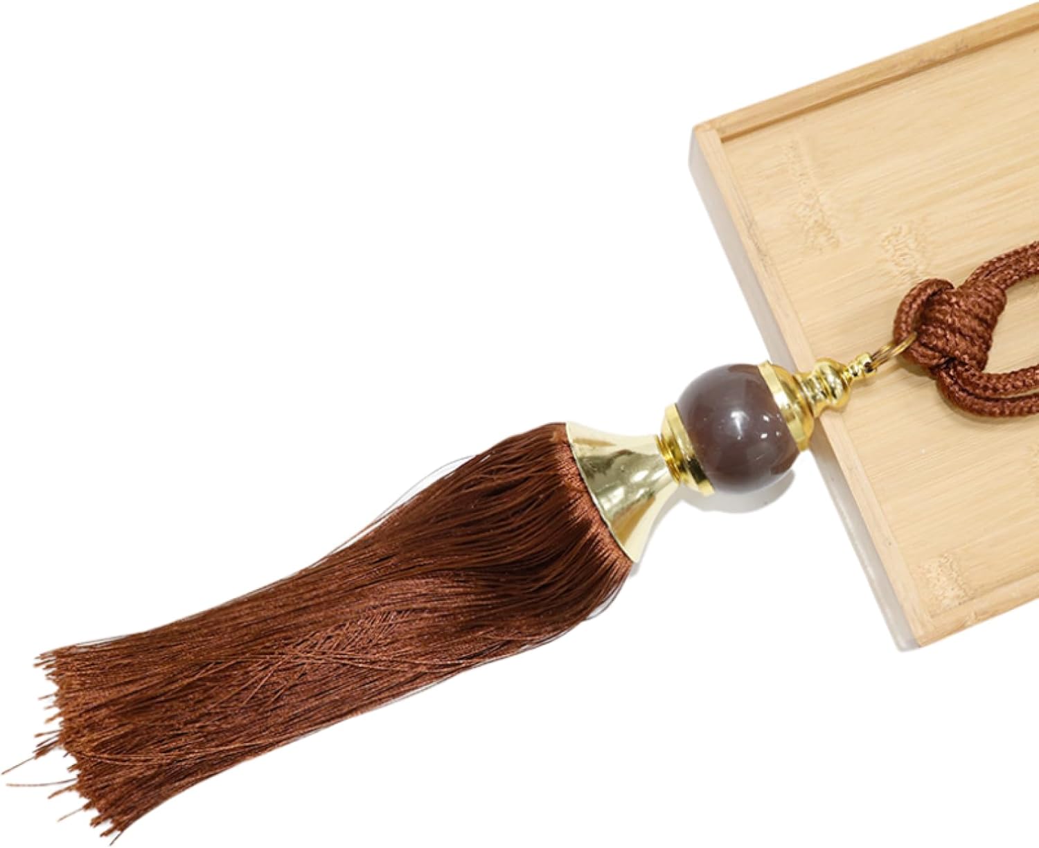 Curtain Ties 4 Pieces Tassel Jade Hanging Ball Strap Curtain Buckle Cord Accessories Curtain Strap Meter Nine (Deep Coffee)