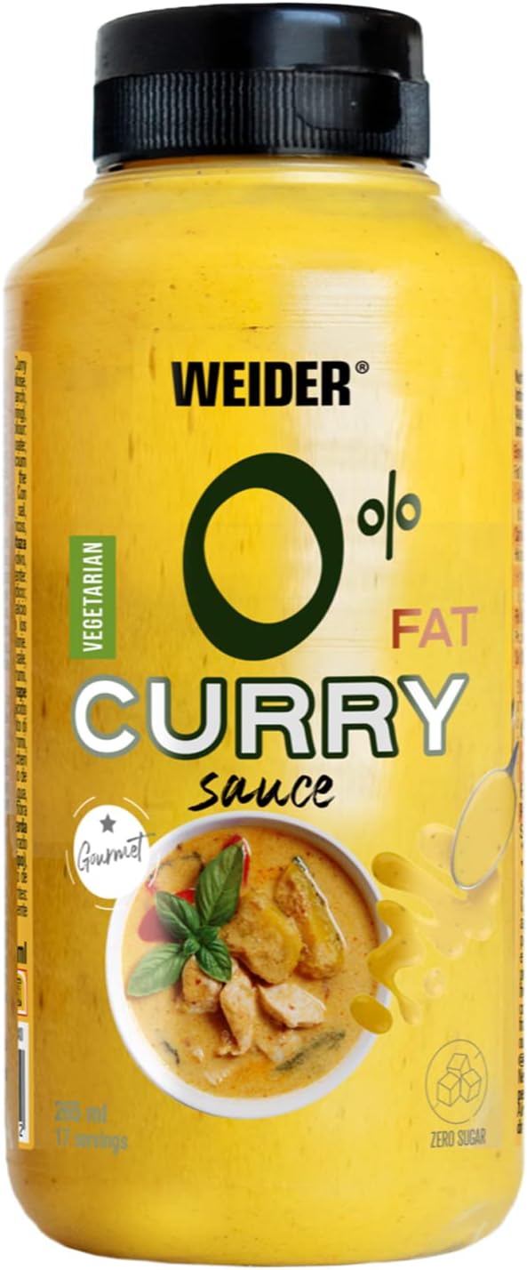 Gourmet 0% Fat Curry Sauce (265 ml). New Recipe Curry Dressing Sauce 0% Fat, 0% Sugar, 100% Flavour. Low Calorie. Ideal for salads, vegetables, meat and fish.