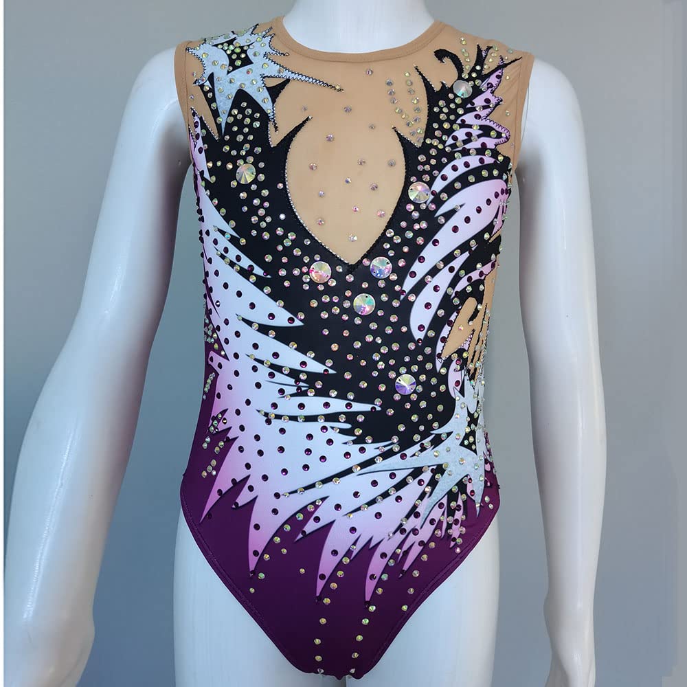LIUHUO Costume da Bagno Sincronizzato Nuoto Team Performance Costume da Bagno Professionale su Misura Viola