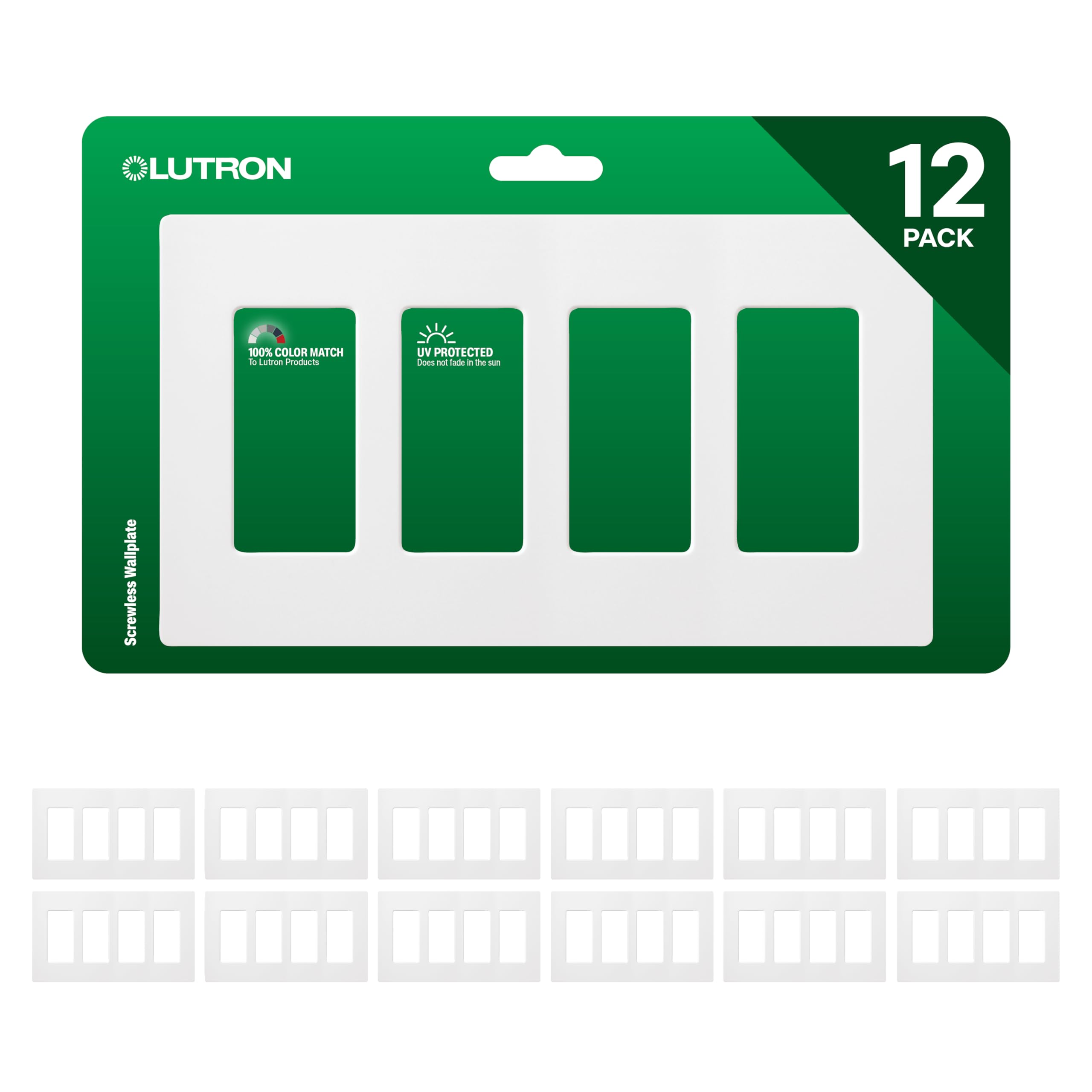 Lutron Claro Wall Plates - Gloss White -15