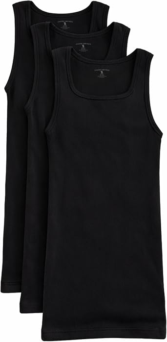 Trailblazer Mens Ribbed Tank Top 3-Pack Premium Muscle Fit Sleeveless Shirts, Soft Cotton Blend Undershirts for Gym