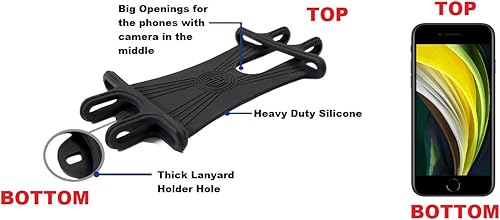 Miniatura 2 de AH - Correa universal resistente para teléfono celular, correa para el cuello, correa para el cuello, hebilla de liberación rápida, funda