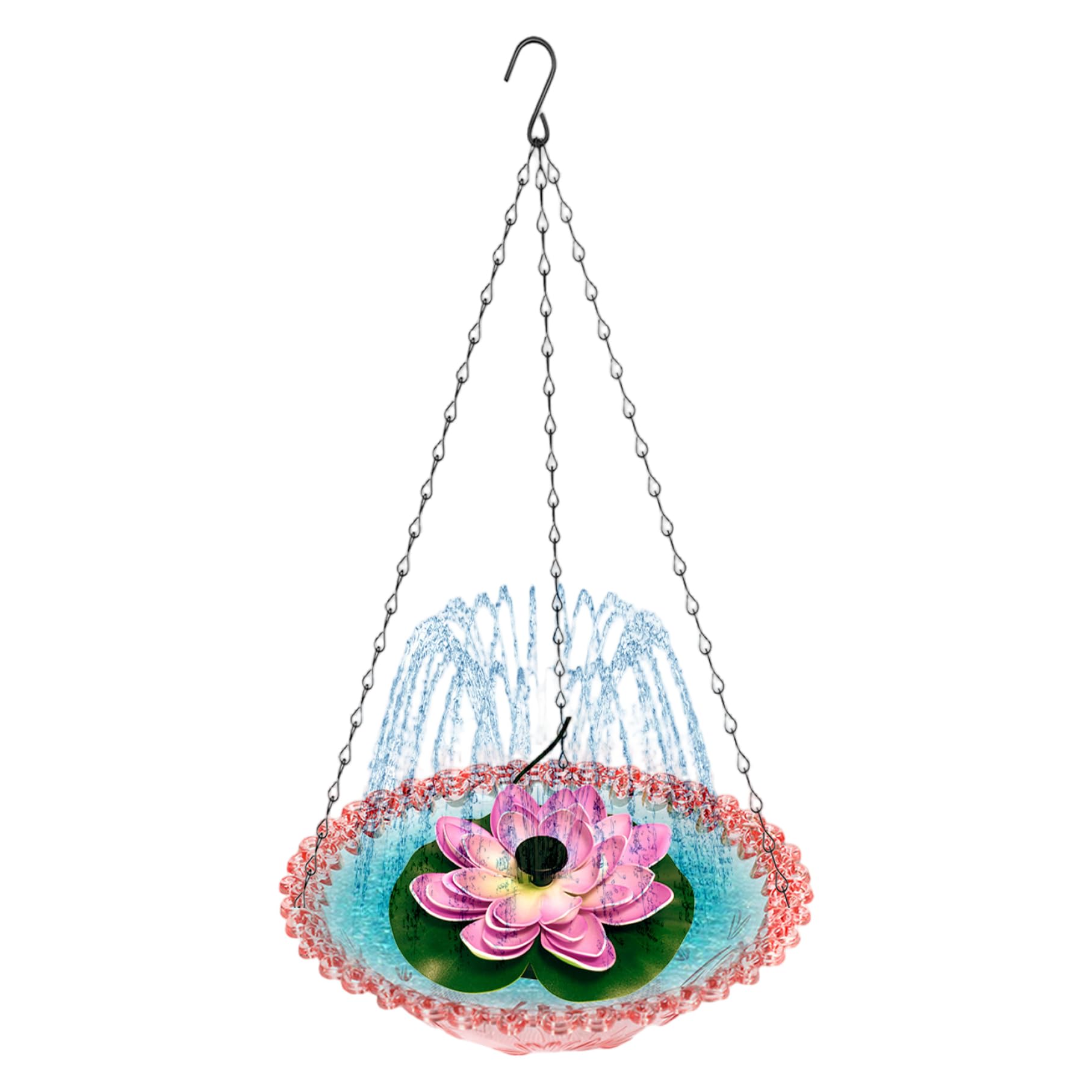 Mangeoire à colibris pour décoration de jardin avec fontaine suspendue