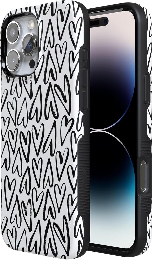 Casely iPhone 16 Pro Max Case | Heart Throb | Endless Hearts | Bold Protective Design | Compatible with MagSafe