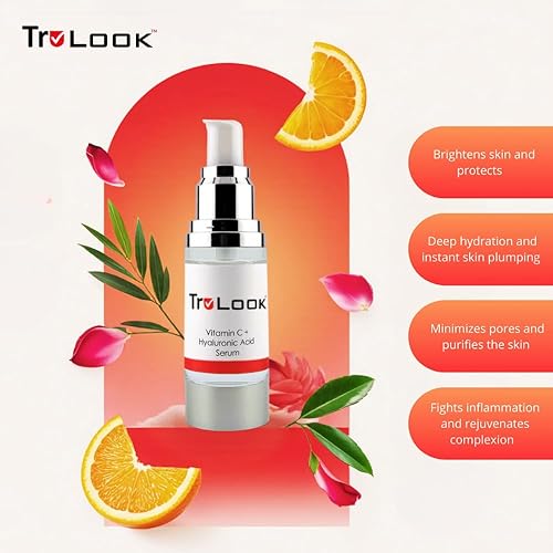 Miniatura 8 de TruLook Suero de vitamina C + ácido hialurónico, antienvejecimiento, antiarrugas, mejora las manchas oscuras, el tono y las líneas finas, fabricado