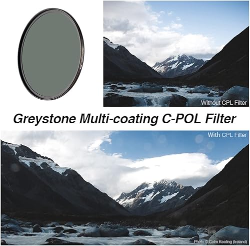 Miniatura 2 de Haida Greystone - Filtro CPL de vidrio óptico multicapa nano-revestimiento impermeable, resistente a los arañazos, lente de cámara SLR, filtro