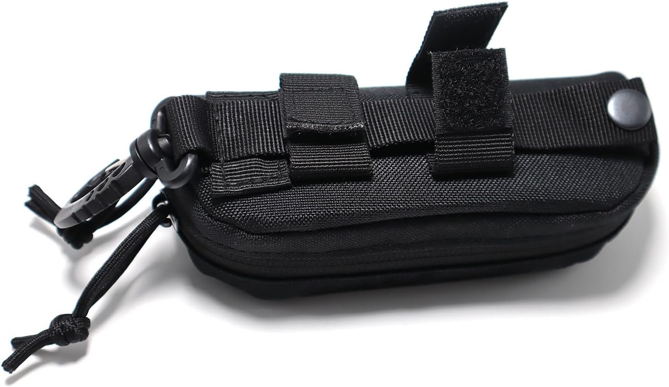 Tactical Molle Glasses Case Tactical Eyeglasses Case Shockproof Sunglasses Carrying Protective Box with Clip - Image 9