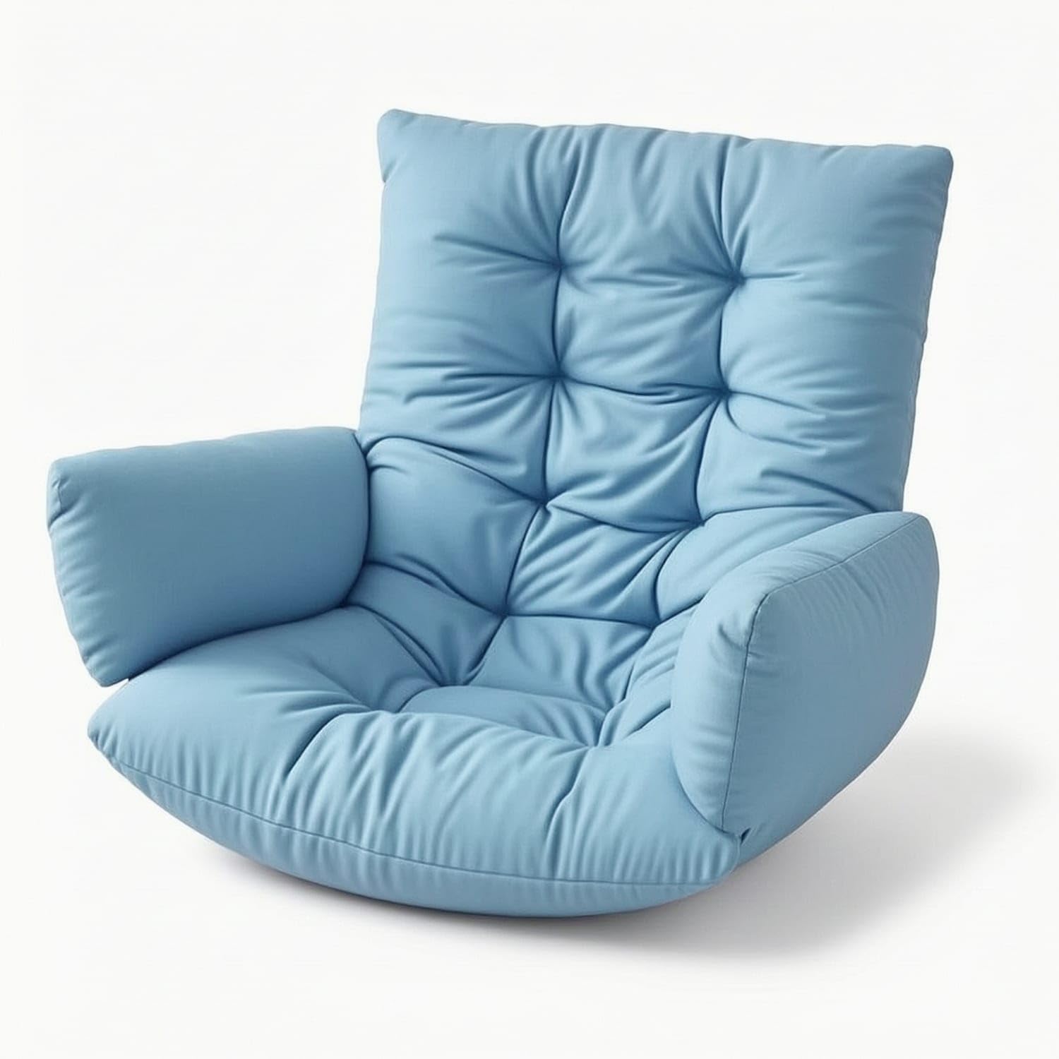 Tufted Hanging Swing Egg Chair Cushion Padded Egg Chair Cushion Quilted Soft for Patio, Balcony, Sunroom, Reading Corner, Sky Blue, Waterproof-image-38