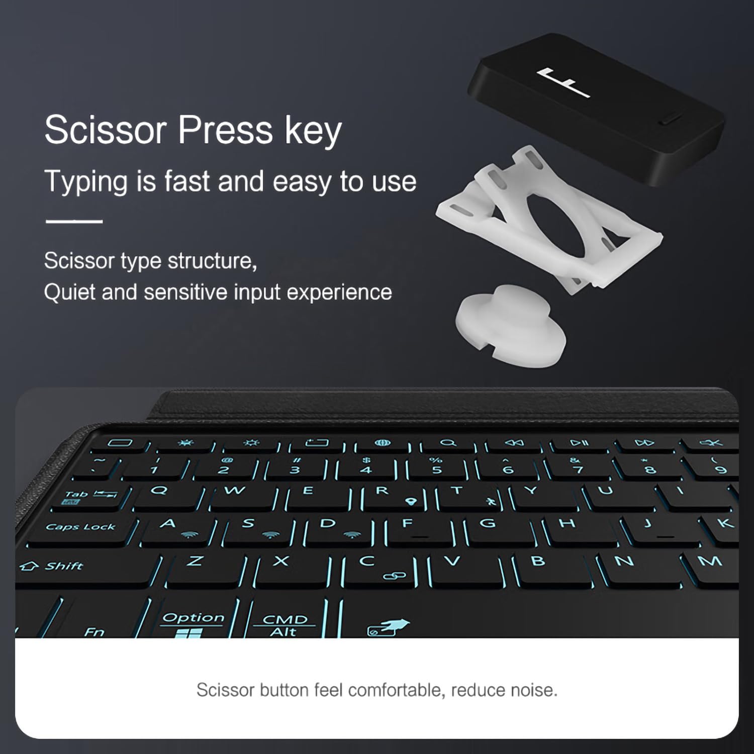 Toetsenbordhoes voor Xiaomi Mi Pad 7/7 Pro 11.2 inch 2024, Magnetische Zwevende Cantileverstandaard, Ultradunne Beschermhoes met Verlicht Toetsenbord, Multi-Touch Trackpad,zwart
