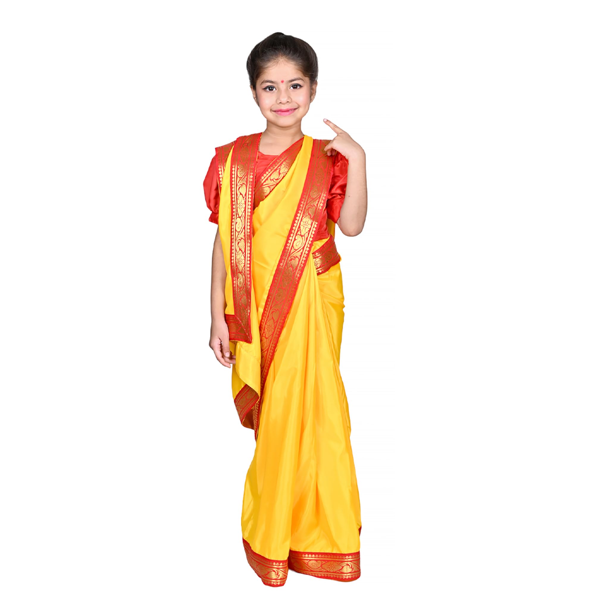 Bengali Saree Dress For Girls Kids Folk Dance Costume Kids Costume Wear