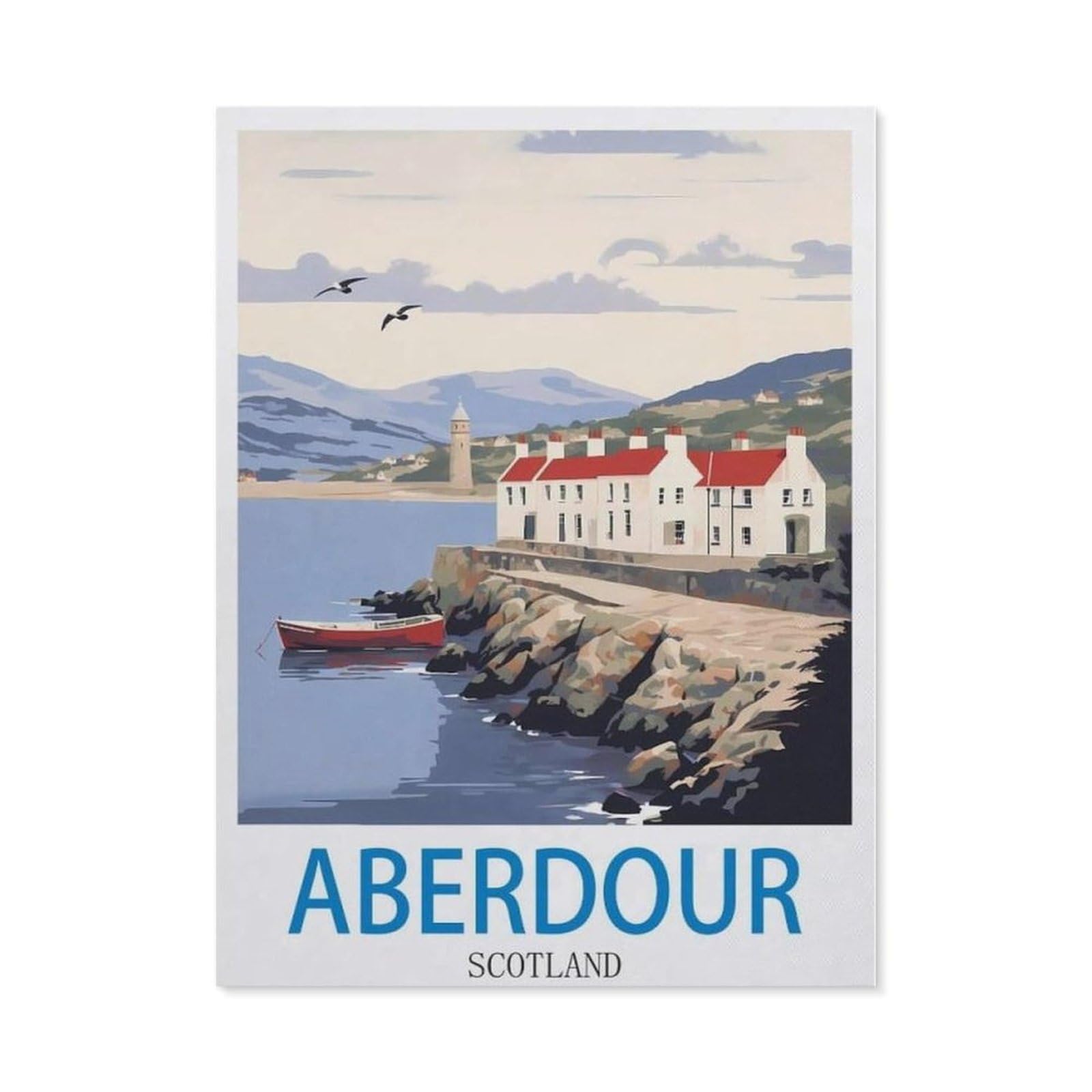 BEAYODKP 5D Diamond Painting Set ，Aberdour Scotland（50 x 60 cm）