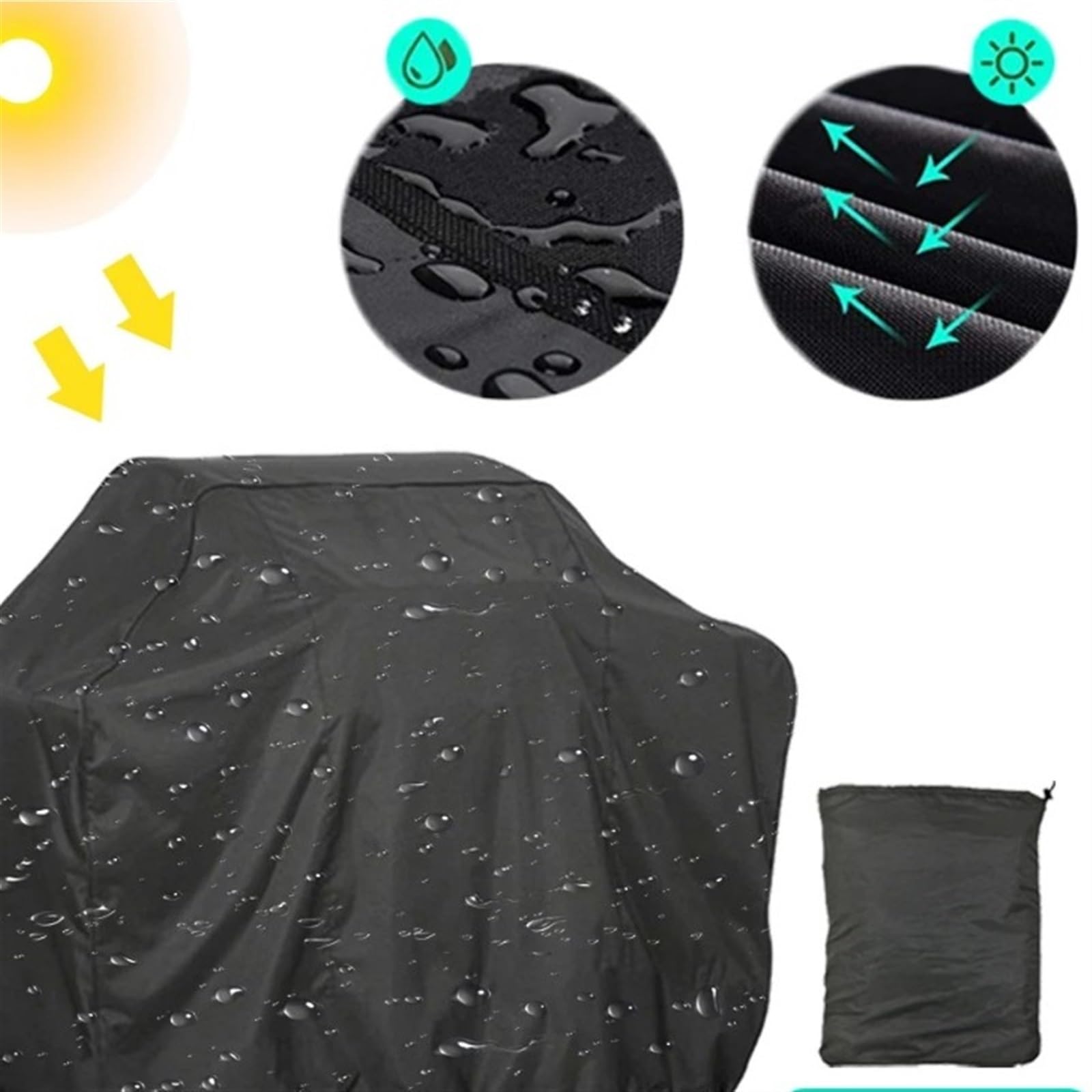 Cubierta for barbacoa, cubierta for barbacoa, cubierta for barbacoa, cubierta for parrilla resistente for exteriores, cubierta protectora contra la lluvia for barbacoa al aire libre(S 117x61x145cm)(Xs