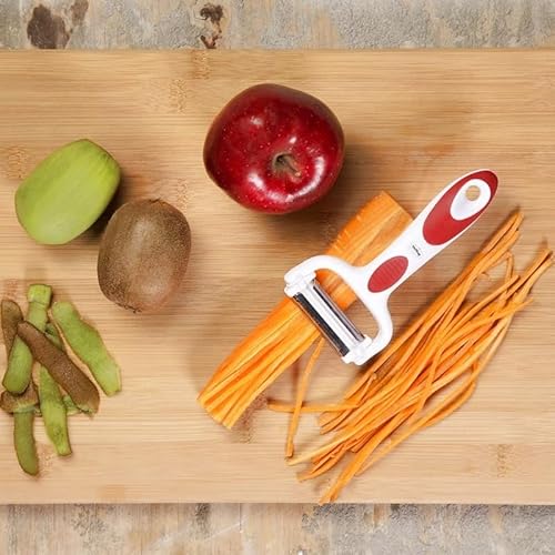 Descascador Multifuncional 3 em 1 Para Legumes e Frutas Aço Inoxidável Design Anatômico Prático e Du