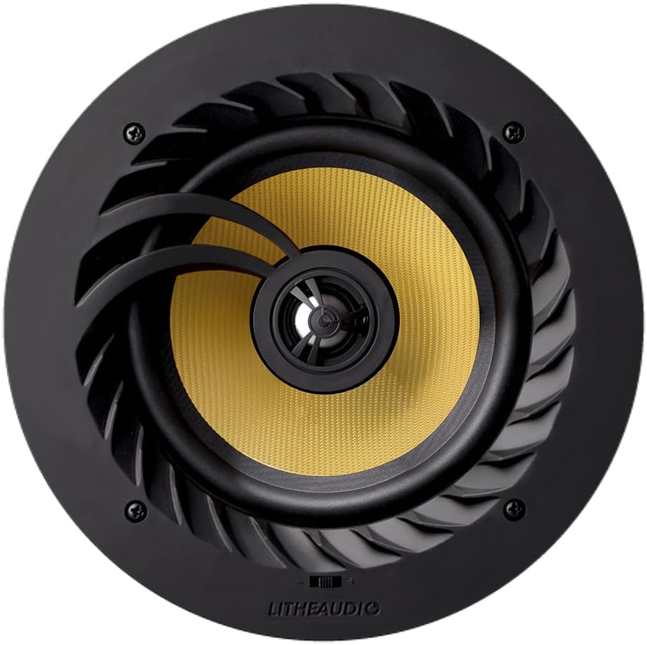 – Lithe Audio 6.5 Inch 2-Way Passive Frameless Ceiling Speaker, Single