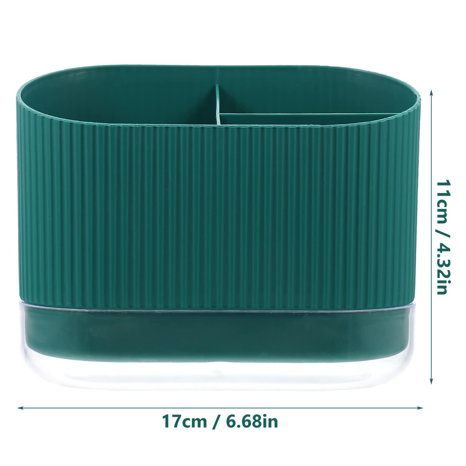 Cabilock Porta Posate Drenante 6.69X5.39X3.54 Pollici Con Base Rimovibile E Scomparti Multipli Per Bacchette Cucchiaio Forchetta Organizer Compatibile Per Cucina Desktop