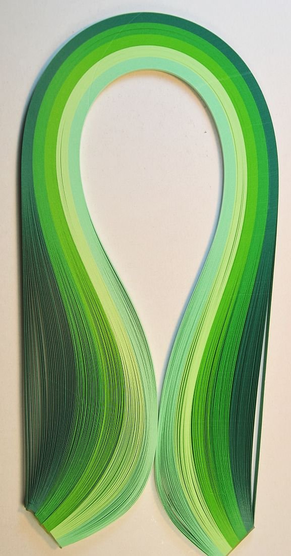 Quilling strips 5 mm/420 mm Mix of Green