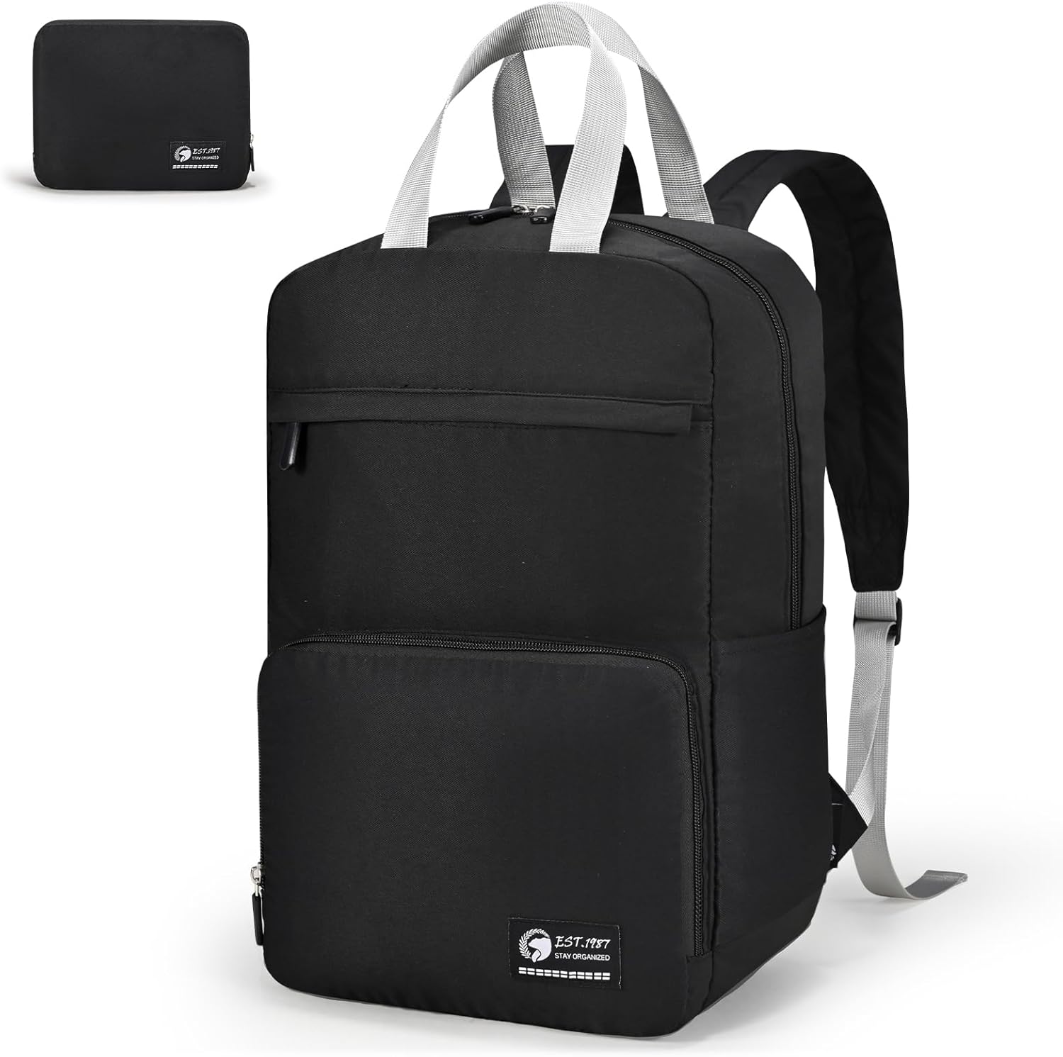 SPAHER Ryanair Foldable Cabin Luggage 40 x 20 x 25 cm Foldable Backpack Travel Cabin Airplane Women Men Hand Luggage Small Backpacks Leisure Waterproof 20L Travel Backpack, Black SPAHER Ryanair Foldable Cabin Luggage 40 x 20 x 25 cm Foldable Backpack Travel Cabin Airplane Women Men Hand Luggage Small Backpacks Leisure Waterproof 20L Travel Backpack, Black