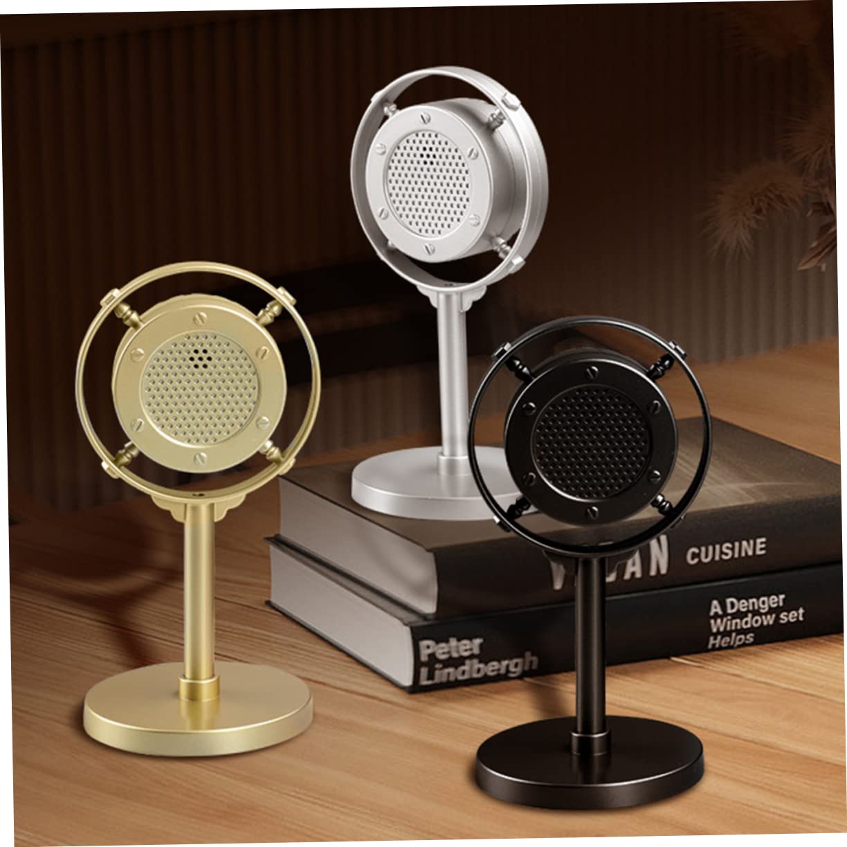 ibasenice Antique Decor Vintage Microphone Stylish Props for Christmas Halloween Boys and Girls