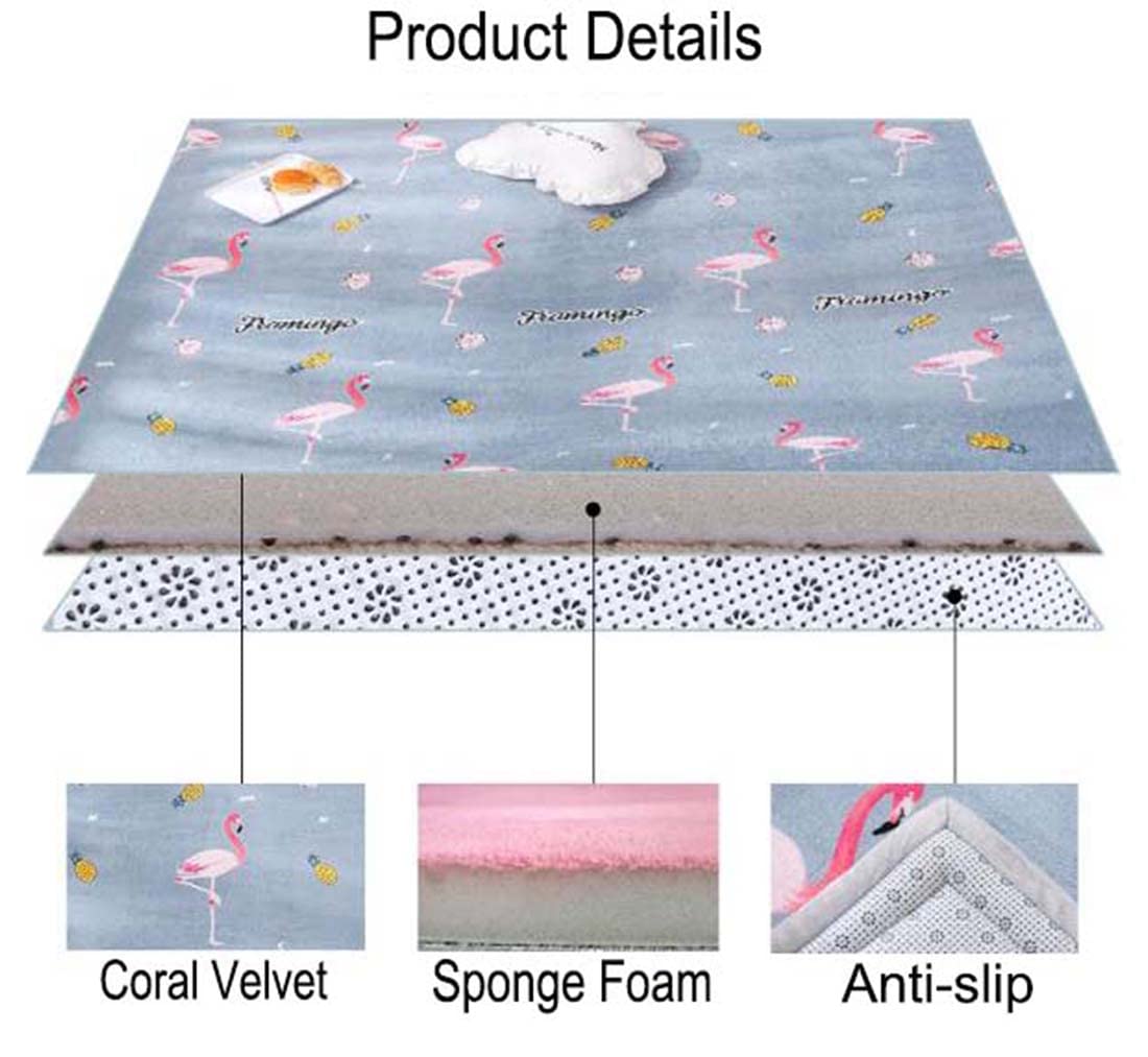 TALCON TALCON Area Rug Kids Rug for Girls Boys, Soft Children Study Walking Crawling Mat, Educational Classroom Nursery Bedroom Play Mat, Non-slip Living Room Floor Carpet in use