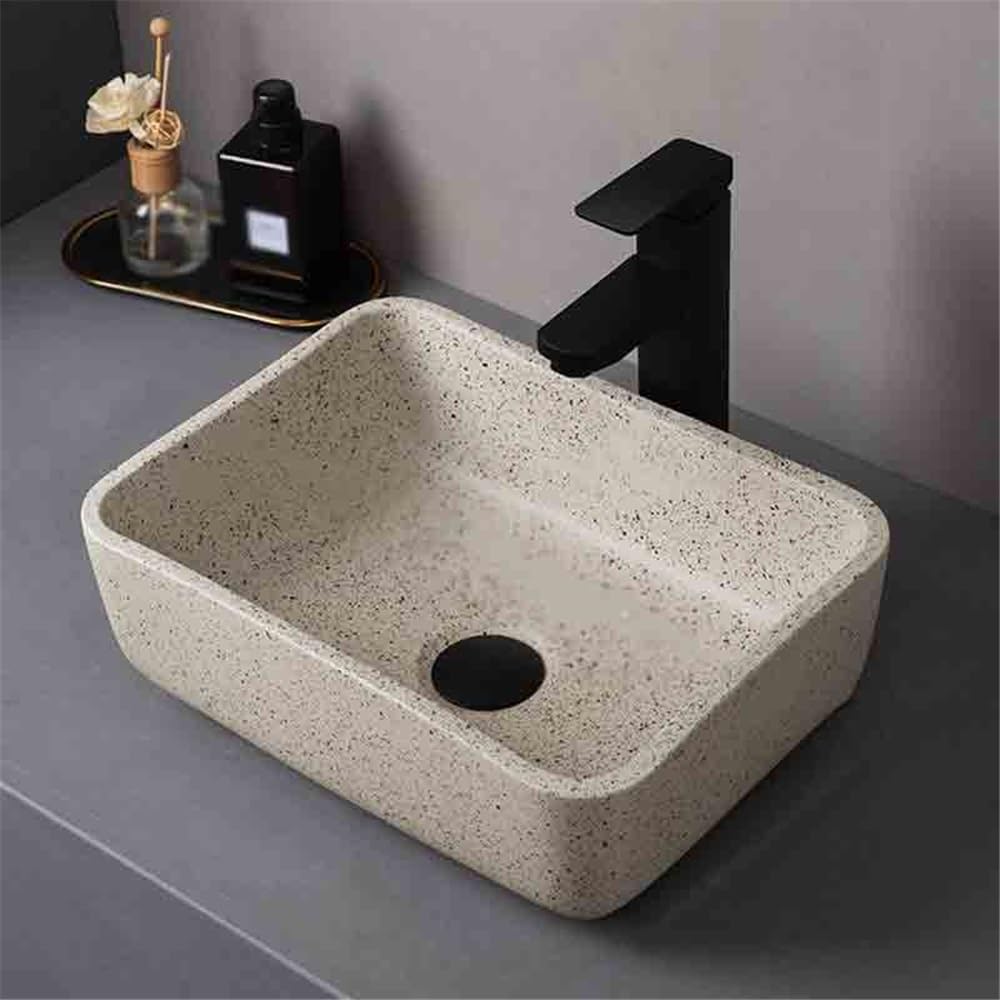 Lavabo da appoggio Lavabo da Appoggio Quadrato Singolo in Ceramica