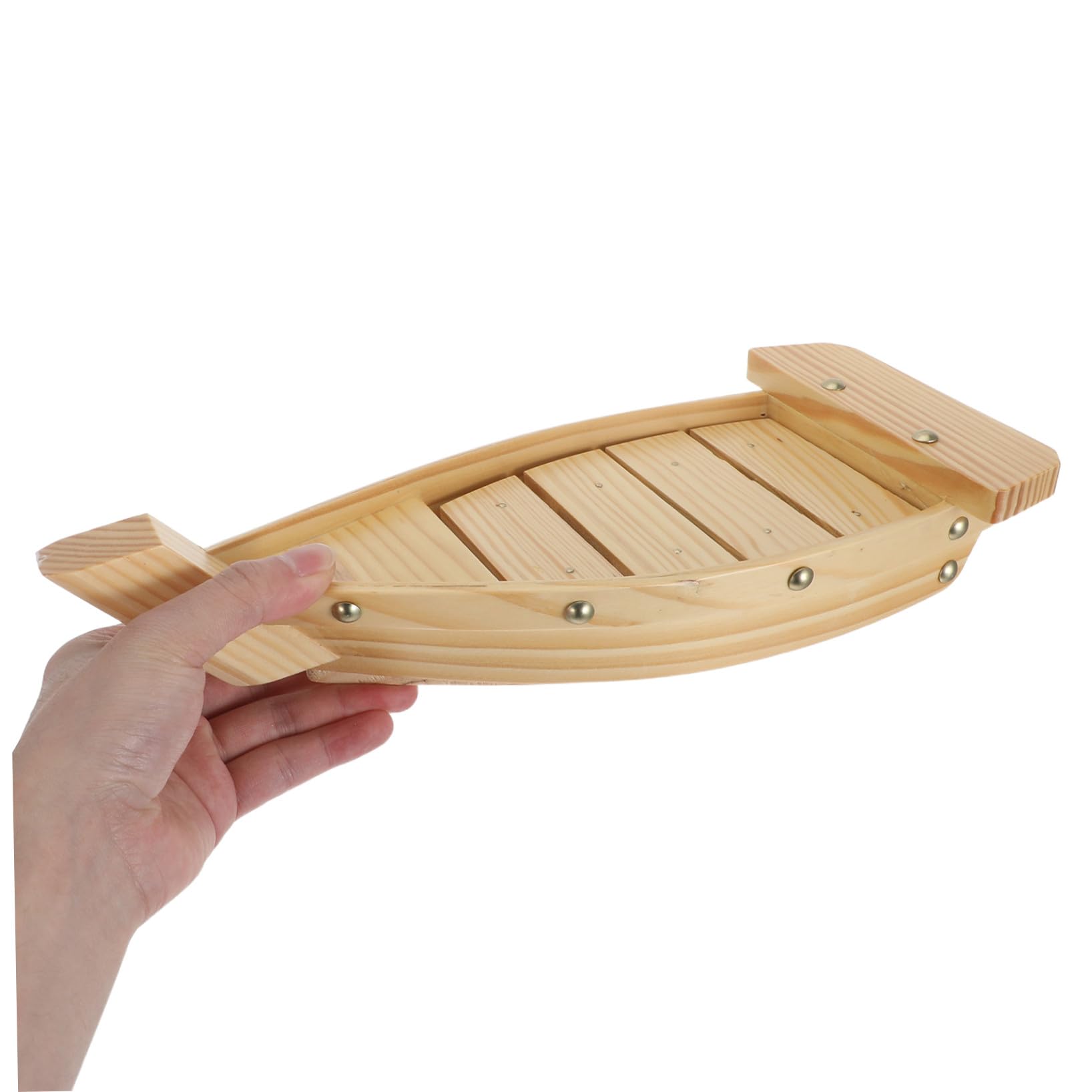Uonlytech Plat de Bateau pour Sushi, Bois, Style Japonerie, Ambiance Noël