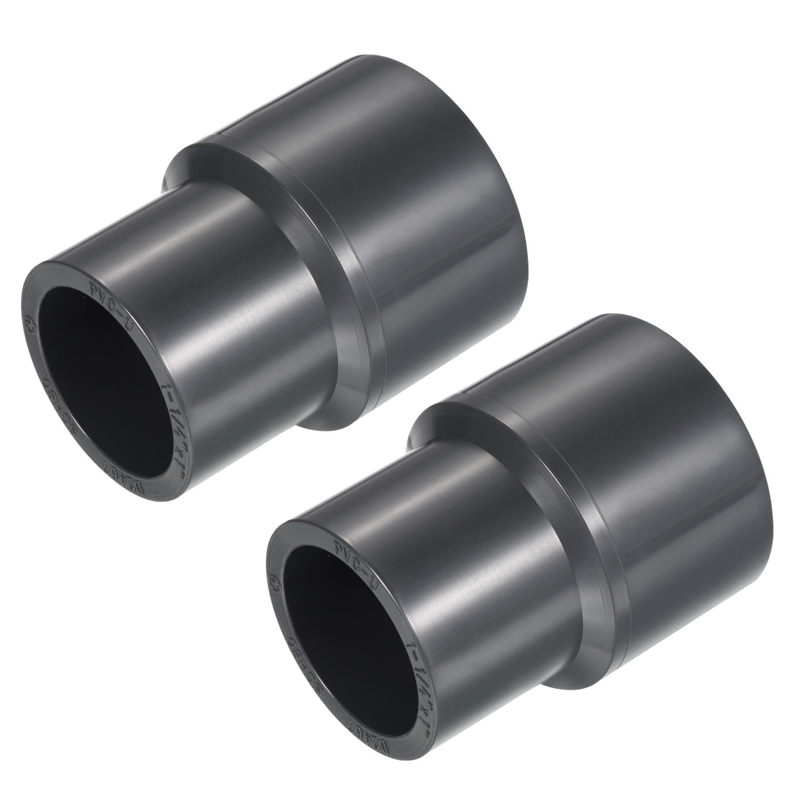 YOKIVE 3 Pcs UPVC Reducer Fitting, Straight Adapter Connector Connect Pipe Socket Schedule 80, Great for Bathroom Kitchen