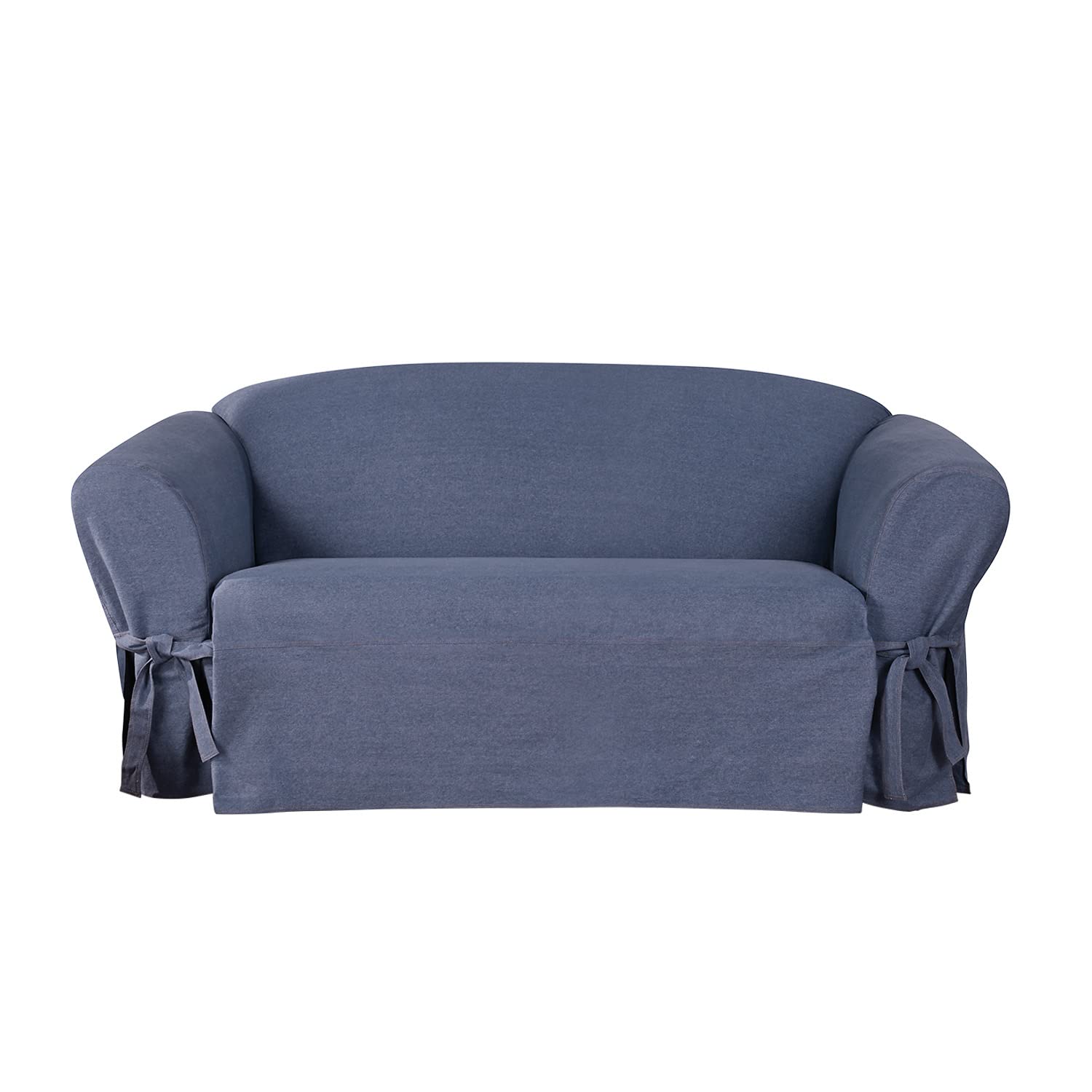 SureFit Authentic Denim 1 PC Loveseat Slipcover in Indigo