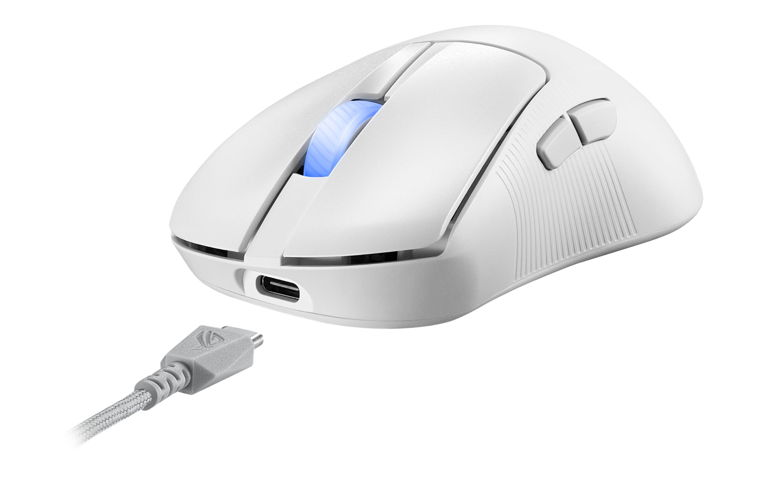 ASUS ROG Keris II Ace Mouse da gioco wireless, leggero 54 g, sensore ottico AimPoint Pro 42K, microinterruttori ottici, SpeedNova Wireless, ROG Polling Rate Booster, eSport e giochi FPS, bianco