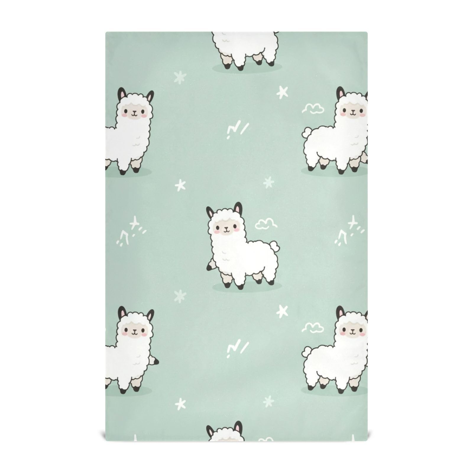 Torchons de cuisine lamas lot de 6 essuie-mains menthe pastel