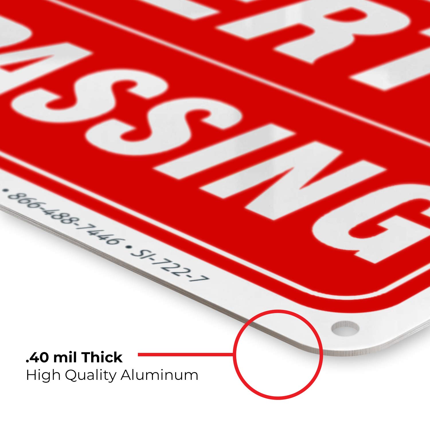 Uр Tо 40% оƒƒ No Trespassing Signs Private Property, Private Fence Sign, 10 x 7 Heavy 0.40 Aluminum, UV Protected, Indoor/Outdoor Use, Metal Weather/Fade Resistant, Made in USA by Sigo Signs