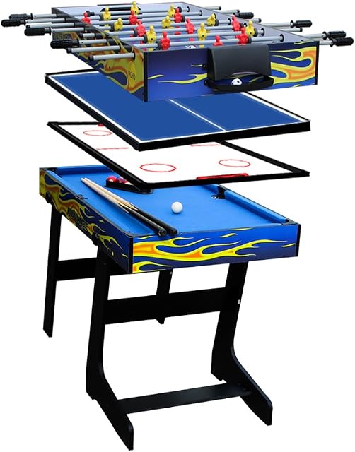 IFOYO 48" Multi Function 4 in 1 Combo Game Table, Steady Soccer Foosball Table, Pool Table, Hockey Table, Table Tennis Table