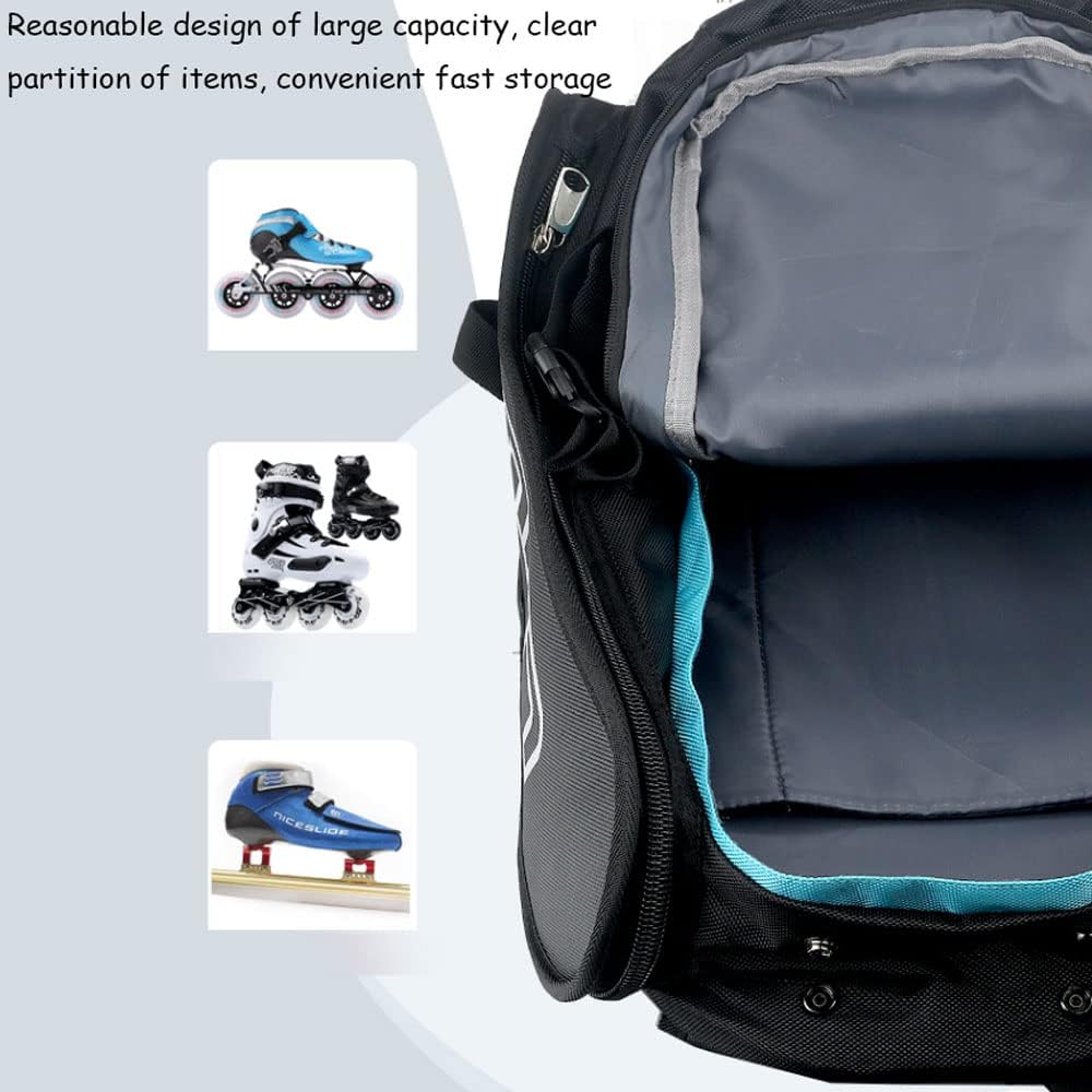 Zaino Unisex-Adulto Grande capacità, Pattini in Linea Pattini Zaino Scarpe da Skate Roller Borsa per Il Trasporto per Lo Stoccaggio Facile da trasportare Sport all'Aria Aperta,Borsa per riporre Casco