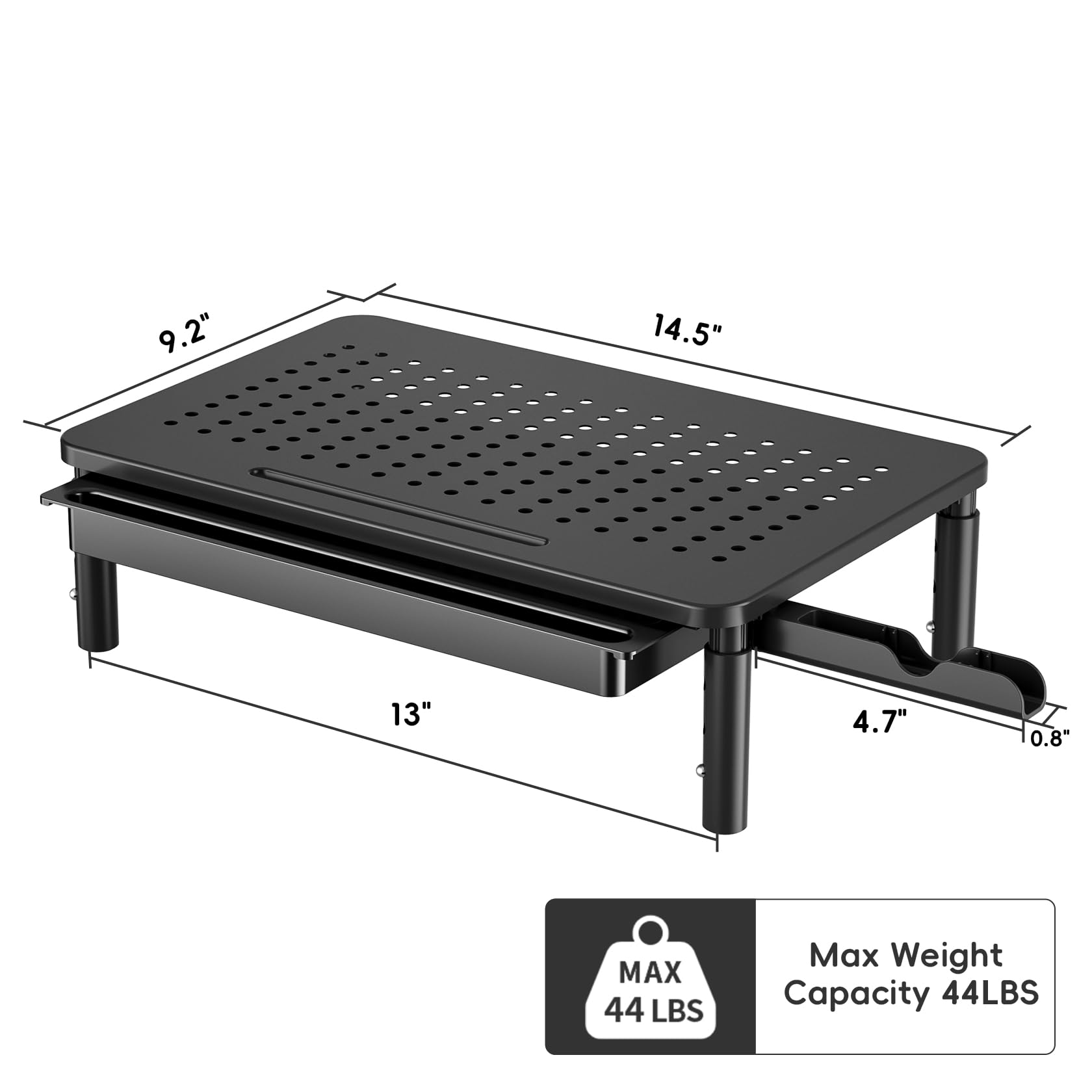 Snapklik.com : UPGRAVITY Height Adjustable Monitor Stand, Desktop ...