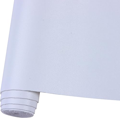 Hojas de cuero sintético para manualidades, un rollo, superficie suave y lisa, hojas de tela de cuero sólido, 12 x 53 pulgadas (11.8 in x 53.1 in)