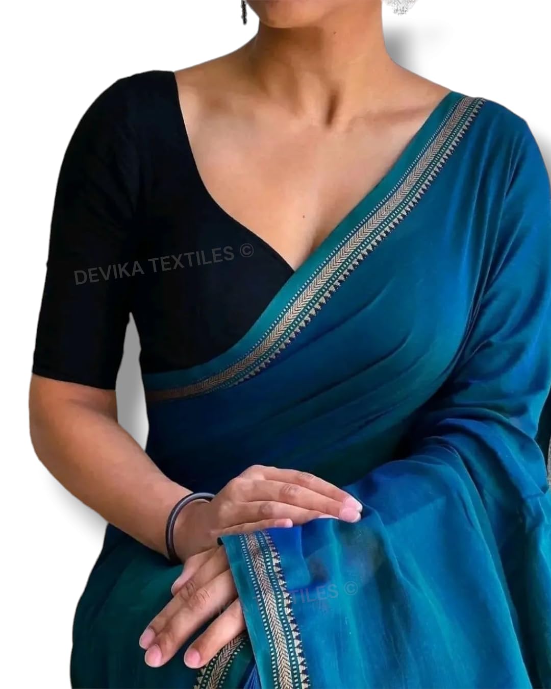 devika textiles Authentic Narayanpeth 100% Pure Cotton Saree With Running Blouse Piece (Same as saree)-picture-45