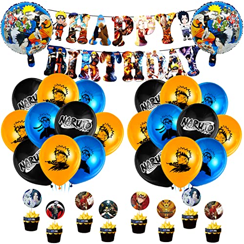 Naruto Globos Decoración de Fiesta 24 pcs, Globos Naruto, Cumpleaños Balloon Naruto, Happy...