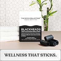 Vista 2 de The Patch Collection® – Tiras limpiadoras de poros para puntos negros Carbón, hamamelis, aloe vera (paquete de 20)