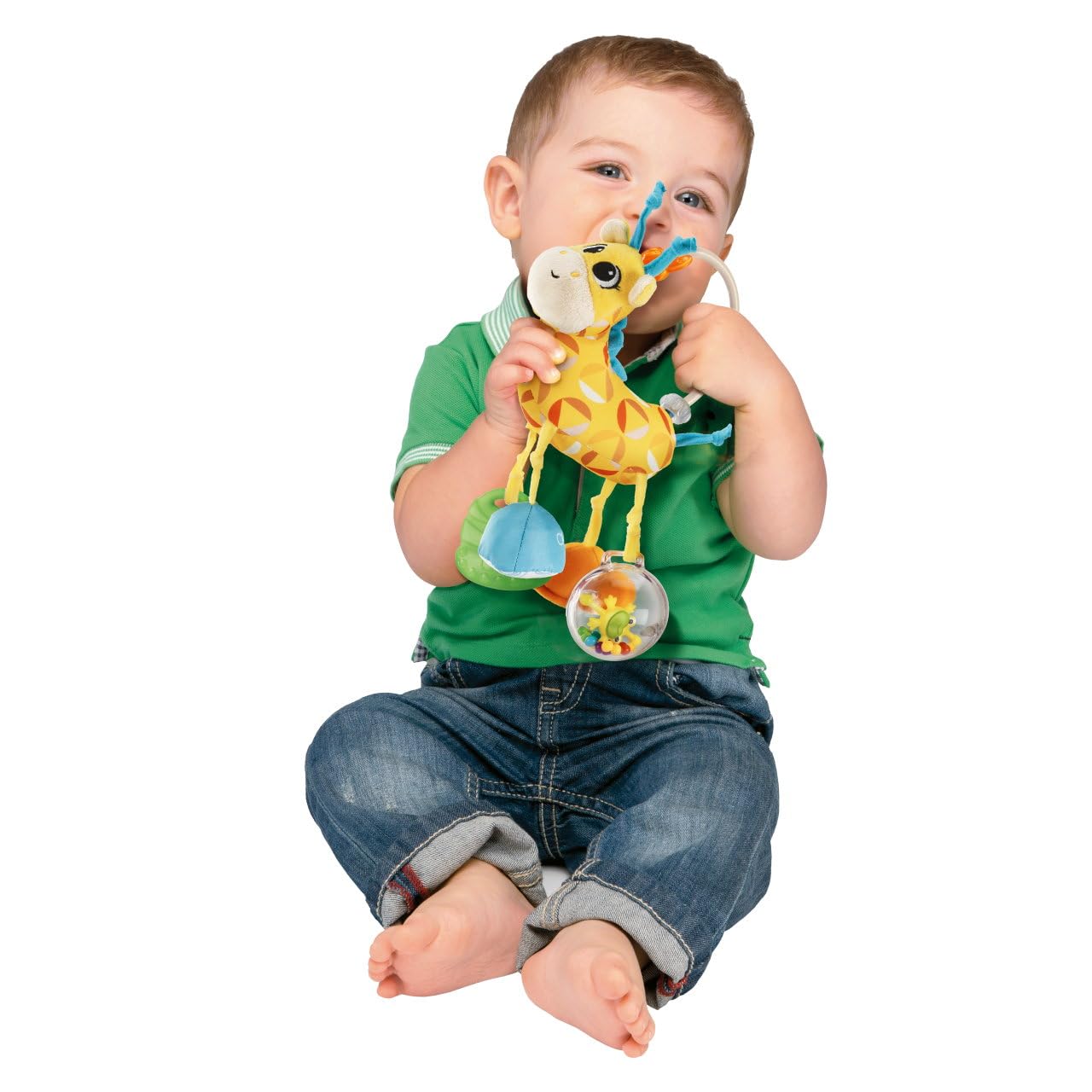 Chicco Mrs Giraffe Tinker Toy, Rattle Giraffe with Several Soft Textures, Easy to Hold, 3-24 Months