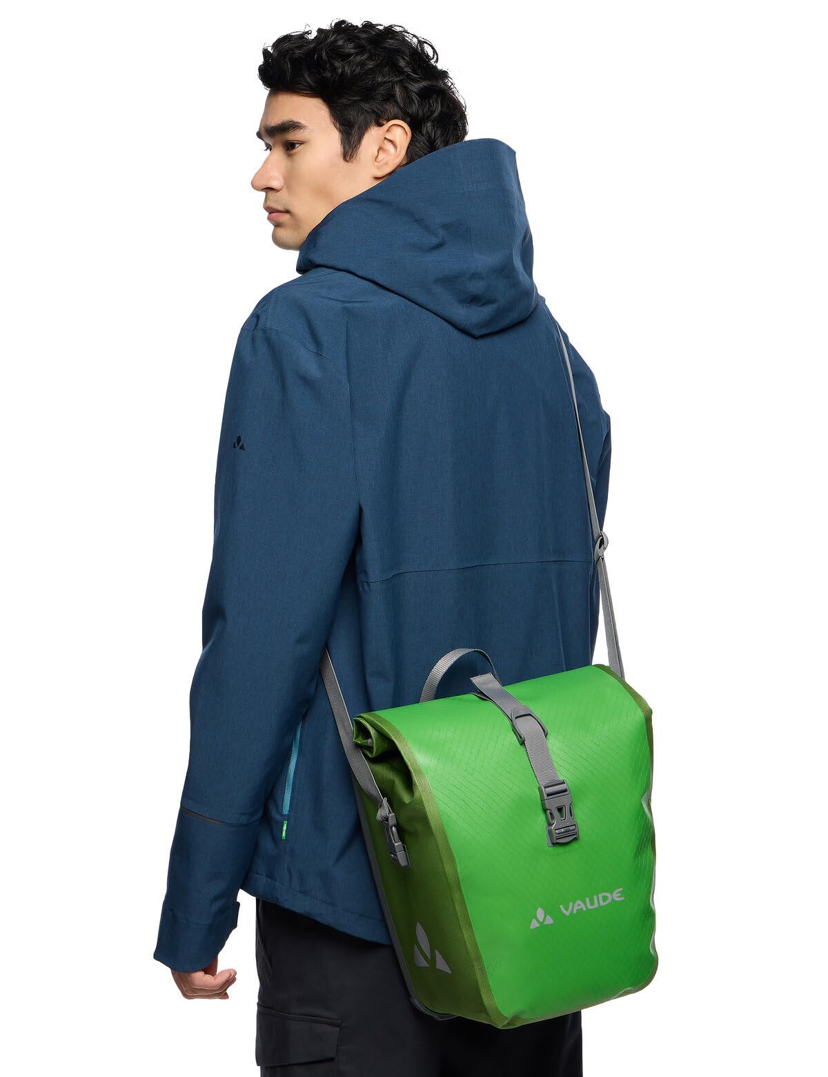 VAUDE Aqua Front –Alforjas delanteras para bicicleta – Juego de 2 bolsas para bici adaptables a la carga e impermeables – Talla Única