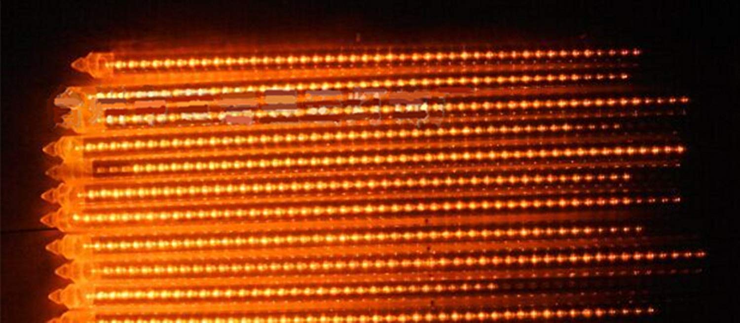 Photo 1 of Geanmoki W·Z LED Meteor Shower Rain Lights,Drop/Icicle Snow Falling Raindrop 30cm 8 Tubes Waterproof Cascading Lights for Wedding Xmas Home Decor (Yellow)