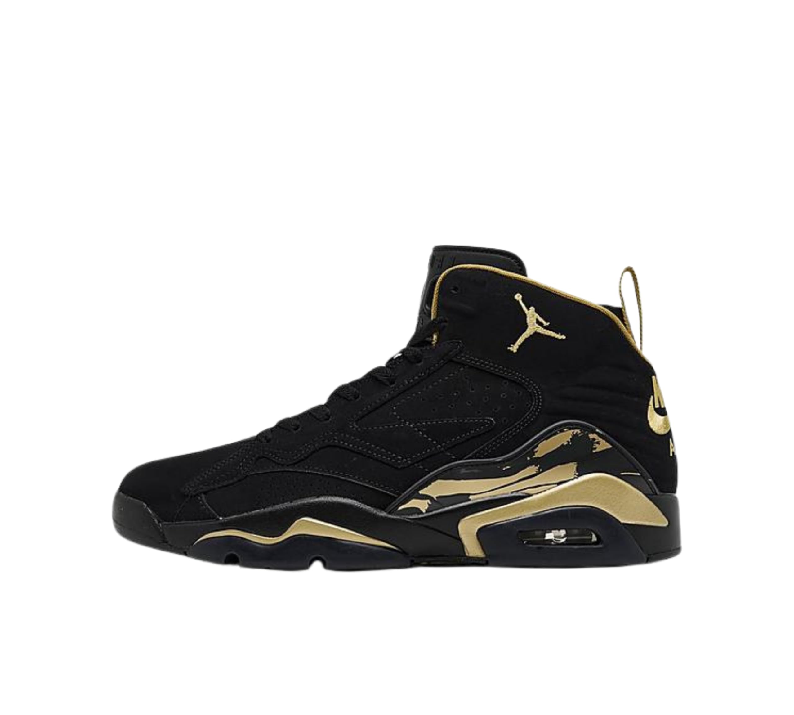 Jordan Air MVP Mens Basketball Shoes, Black/Metallic Gold-Anthracite