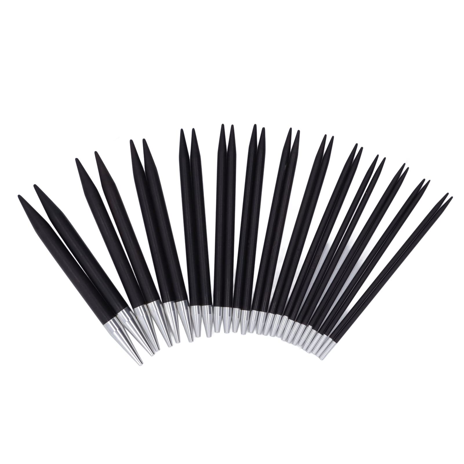 Druty Okrągłe, Wymienne Druty do Robienia na Drutach Zestaw Okrągłych Drutów do Robienia na Drutach Stal Nierdzewna 3 do 10 Mm Ergonomiczny Uchwyt Zestaw Okrągłych Drutów Zestaw