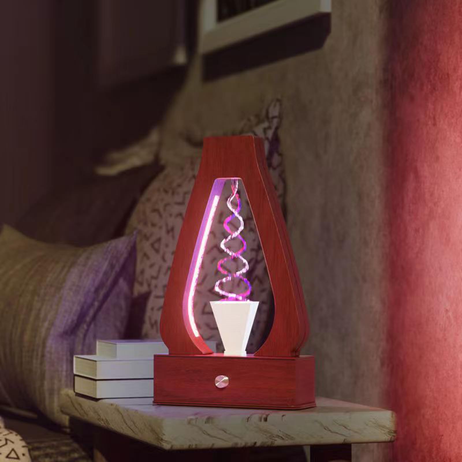 Lampada lampadina gocce d’acqua fluttuanti, 10 modalità flusso acqua | Red