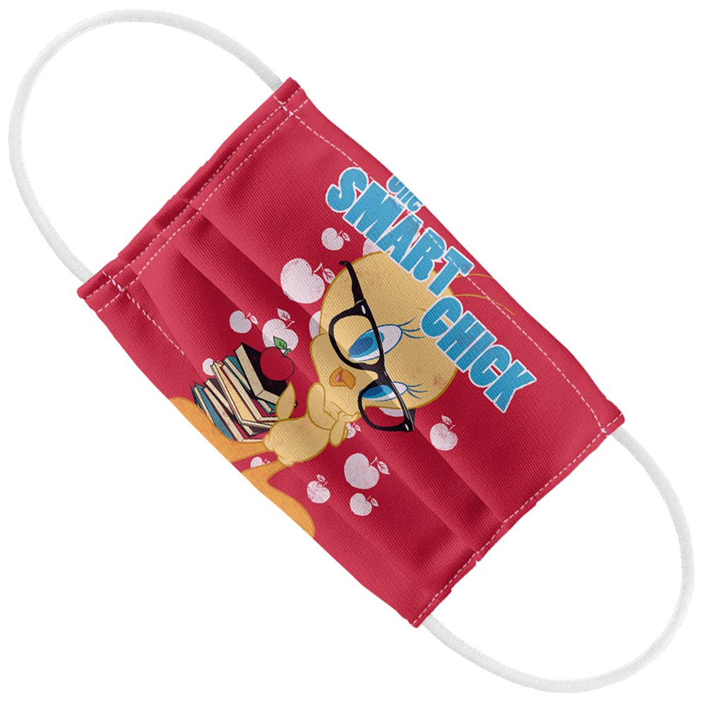 Popfunk Looney Tunes Kids Tweety One Smart Chick 1-Ply Reusable Face Mask Covering with Adjustable Nose Wire