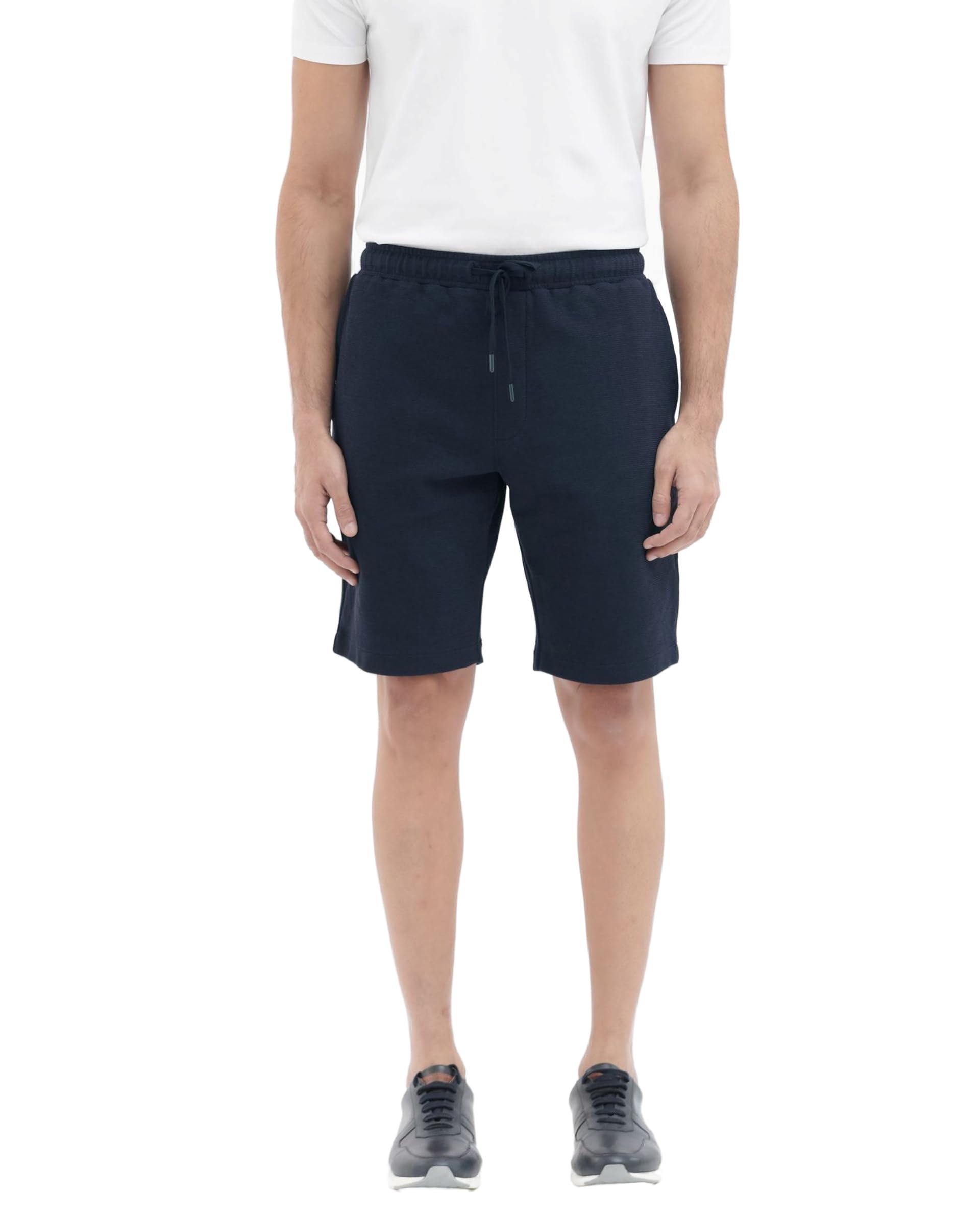 rare rabbit Men's Ambet Relaxed Solid Cotton Blend Mid-Rise Knee Length Short-picture-22