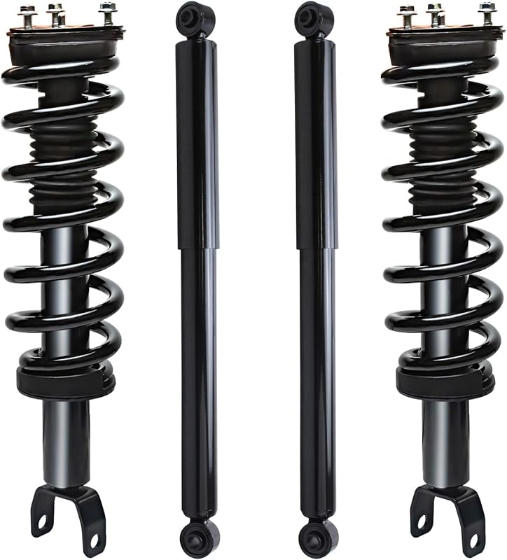 Detroit Axle - 4WD Suspension Kit for 09-10 Dodge Ram 1500, 11-18 Ram 1500 | Front Struts & Coil Spring Rear Shock Absorbers 2009 2010 2011 2012 2013 2014 2015 2016 2017 2018 Replacement - 4pc Set