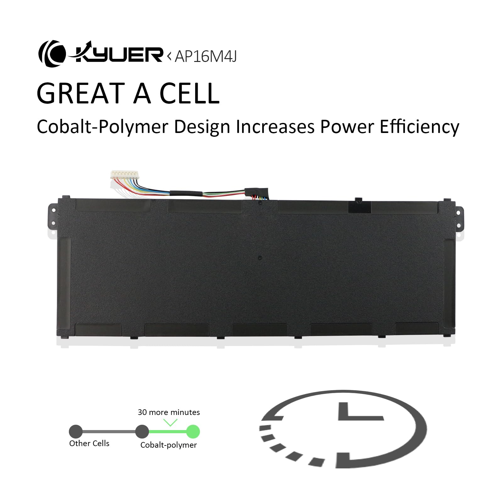 K KYUER 37Wh 4870mAh AP16M4J Batteria per Acer Aspire 3 A317-33 A314-21 A314-22 Serie A317-33-P77P A317-33-P7MK A317-33-P7XT A317-33-P059 A317-33-P0KU A317-33-P1SQ A317-33-P2SN A317-33-P35Q Battery