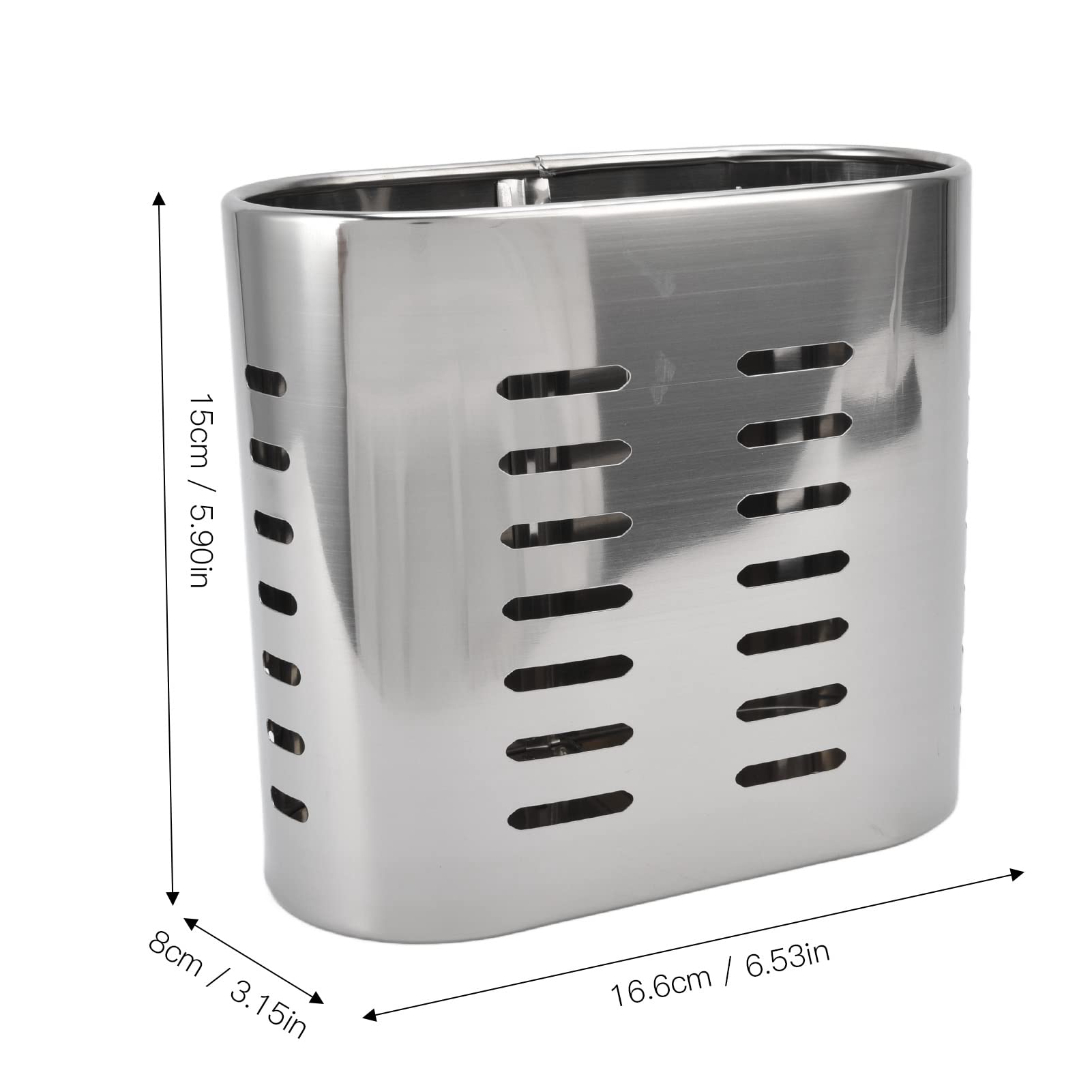 Duimimi Stainless Steel Chopsticks Storage Organizer, Wall Mountable Utensil Drying Rack with Hollow Design for Kitchen, Compact & Space Saving, Drainage Holes for Quick Drying