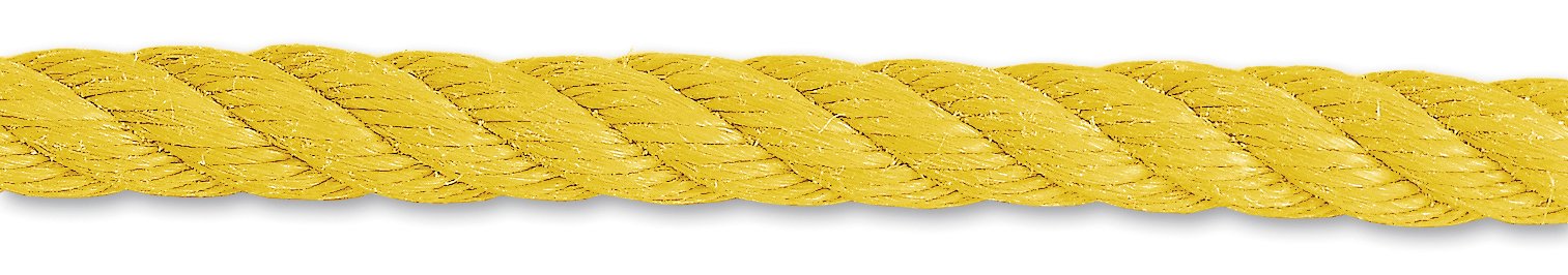 Corde polypropylène 8mm torsadée jaune 160m bobine Chapuis FC8